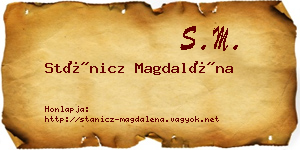 Stánicz Magdaléna névjegykártya